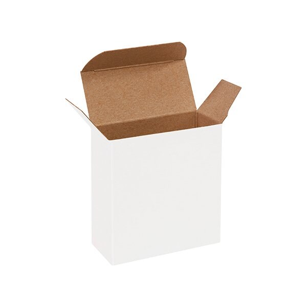 Bsc Preferred 3 5/16 x 1-1/2 x 3 5/16'' White Reverse Tuck Folding Cartons, 1000PK RTC30W - main